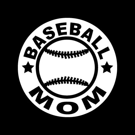 Baseball Mom Round Decal Sticker - https://customstickershop.us/product-category/family-sports-stickers/
