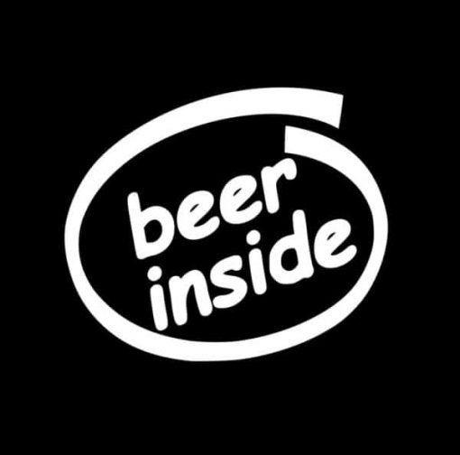 Beer Inside Funny Window Decals - https://customstickershop.us/product-category/funny-window-decals/