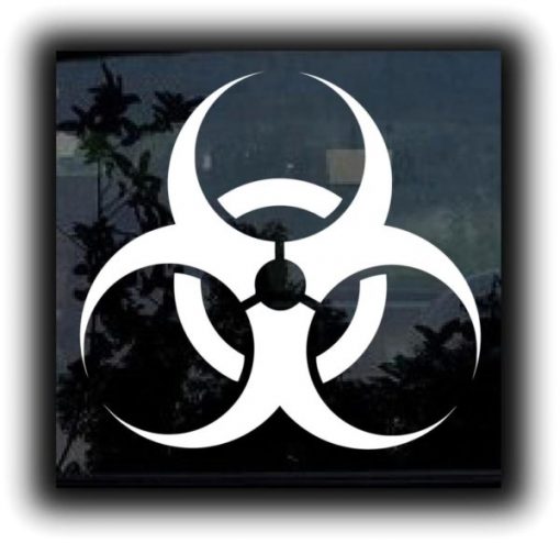 Biohazard Window Decal Sticker - https://customstickershop.us/product-category/stickers-for-cars/