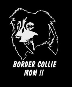 Border Collie Mom Dog Stickers