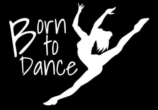 Born to Dance Ballet Decal Sticker - https://customstickershop.us/product-category/family-sports-stickers/