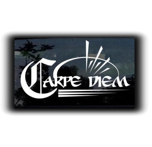 Carpe Diem Window Decal Sticker - https://customstickershop.us/product-category/stickers-for-cars/