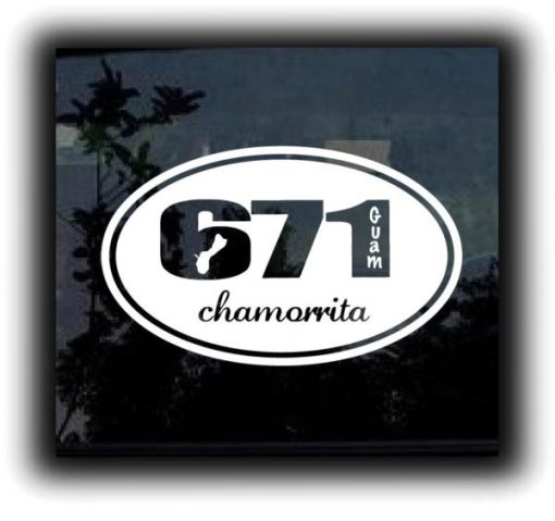 Guam 671 Chamorita Window Decal - https://customstickershop.us/product-category/stickers-for-cars/