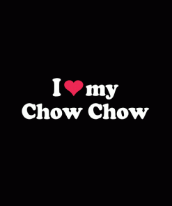 Love my Chow Chow Crested Decal - https://customstickershop.us/product-category/animal-stickers/