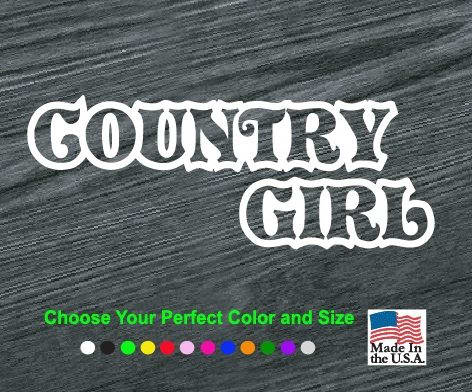 country girl decal sticker