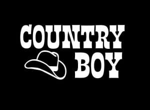 Country Boy With Hat Decal Sticker - https://customstickershop.us/product-category/western-decals/