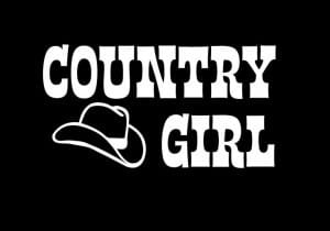 Country Girl With Hat Decal Sticker - https://customstickershop.us/product-category/western-decals/