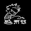 Calvin Piss On My Ex Decal Stickers