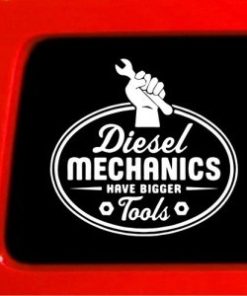 Diesel Mechanics Bigger Tools Decal - https://customstickershop.us/product-category/career-occupation-decals/