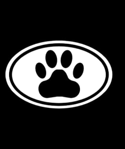 Dog Paw Print Window Decal Sticker