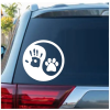 Hand Paw Yin Yang Paw Window Decal Sticker