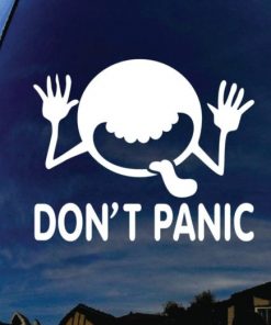 Dont Panic Hitchhikers Guide Sticker - https://customstickershop.us/product-category/stickers-for-cars/