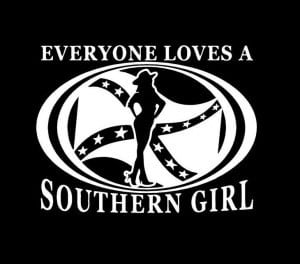 Southern Girl Window Decal Sticker - https://customstickershop.us/product-category/western-decals/