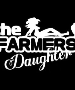 Farmers Daughter Window Decals - https://customstickershop.us/product-category/funny-window-decals/