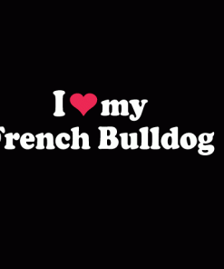 Love French Bulldog Decal Sticker - https://customstickershop.us/product-category/animal-stickers/