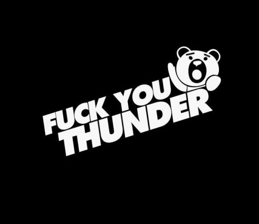 Fuck You Thunder Buddy Car Decals - https://customstickershop.us/product-category/jdm-stickers/