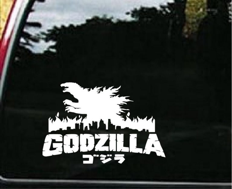 Godzilla Shadow Gojira Kaiju Window Decal Sticker For Cars And Trucks