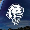 Golden Retriever Head Decal Sticker - https://customstickershop.us/product-category/animal-stickers/