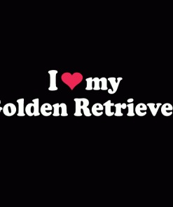 Love Golden Retriever Decal Sticker - https://customstickershop.us/product-category/animal-stickers/