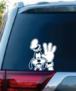 Goofy Waving - Cartoon Decal Sticker
