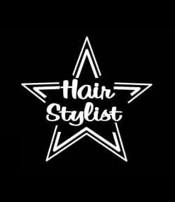 Hair Stylist Beautician Star Decal - https://customstickershop.us/product-category/career-occupation-decals/
