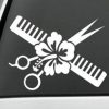 Hair Stylist Comb and Scissors Decal - https://customstickershop.us/product-category/career-occupation-decals/