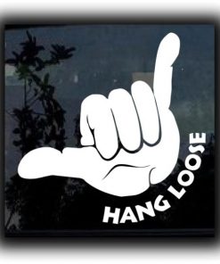 Hang Loose Shaka Window Decal II - https://customstickershop.us/product-category/stickers-for-cars/
