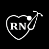 RN Heart Stethoscope nurse Window Decal Sticker