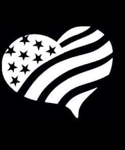 Heart Flag USA Car Decal Sticker - https://customstickershop.us/product-category/stickers-for-cars/