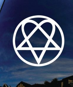 Heartagram Window Decal Sticker - https://customstickershop.us/product-category/stickers-for-cars/