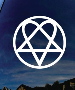 Heartagram Window Decal Sticker