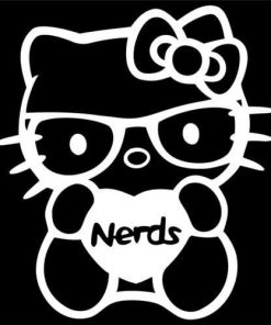 Hello Kitty Love Nerds Decal Sticker - https://customstickershop.us/product-category/stickers-for-cars/