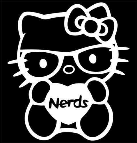 Hello Kitty Love Nerds car Window Decal Sticker | MADE IN USA