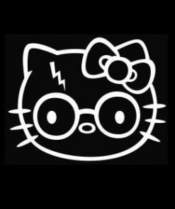 Hello Kitty Harry Potter Decal Sticker - https://customstickershop.us/product-category/stickers-for-cars/