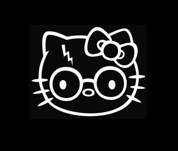 Hello Kitty Harry Potter Decal Sticker - https://customstickershop.us/product-category/stickers-for-cars/