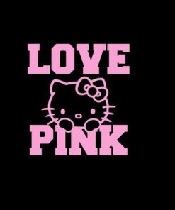 Hello Kitty Love Pink Decal Sticker - https://customstickershop.us/product-category/stickers-for-cars/