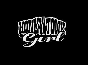 Honky Tonk Cowgirl Decal Sticker - https://customstickershop.us/product-category/western-decals/