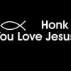 Honk if you love Jesus Decal Sticker - https://customstickershop.us/product-category/religious-stickers/