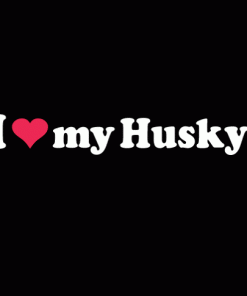 Love My Husky Car Decal Sticker - https://customstickershop.us/product-category/animal-stickers/