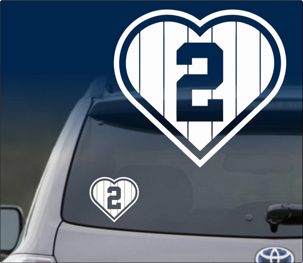 Love Derek Jeter Car Decal Sticker - https://customstickershop.us/product-category/stickers-for-cars/