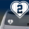 Love Derek Jeter window decal Sticker