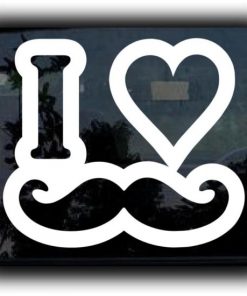 Love Mustache Funny Window Decals - https://customstickershop.us/product-category/funny-window-decals/