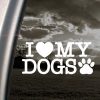 Love My Dogs Heart Decal Sticker - https://customstickershop.us/product-category/animal-stickers/