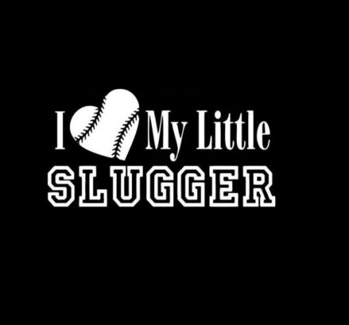Love Little Slugger Car Decal Sticker - https://customstickershop.us/product-category/stickers-for-cars/