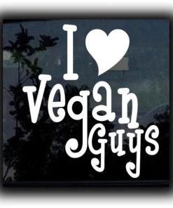 Love Vegan Guys Decal Sticker - https://customstickershop.us/product-category/stickers-for-cars/