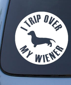 Dachshund Trip Of Weiner Window Decal Sticker