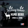 in loving memory decal sticker hunting theme