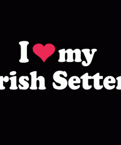 Love Irish Setter Car Decal Sticker - https://customstickershop.us/product-category/animal-stickers/