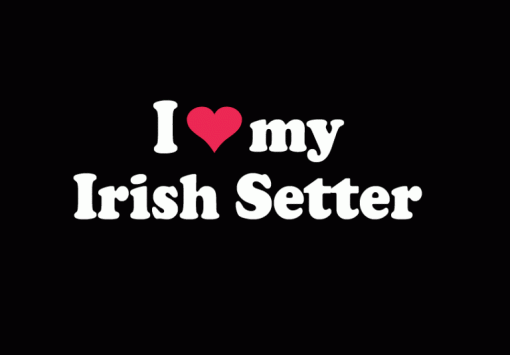 Love Irish Setter Car Decal Sticker - https://customstickershop.us/product-category/animal-stickers/