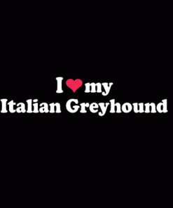 Love Italian Greyhound Decal Sticker - https://customstickershop.us/product-category/animal-stickers/